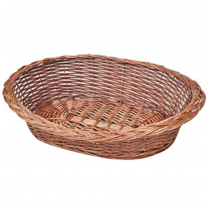 vidaXL Woven Wicker Dog Basket Natural 69 cm