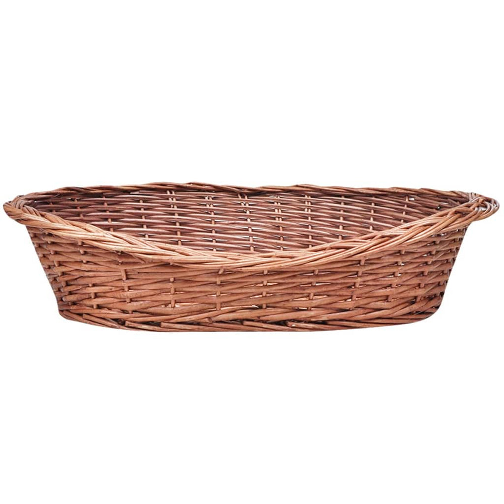 vidaXL Woven Wicker Dog Basket Natural 69 cm