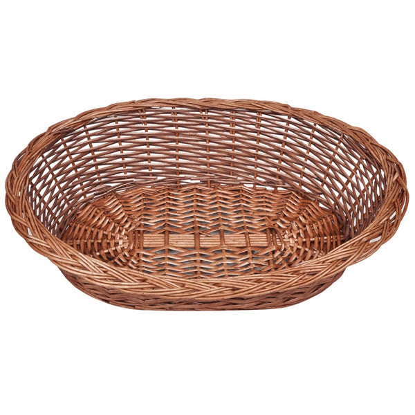 vidaXL Woven Wicker Dog Basket Natural 69 cm