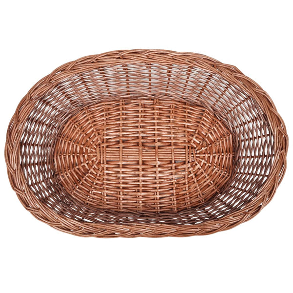 vidaXL Wicker Dog Basket Natural 50 cm