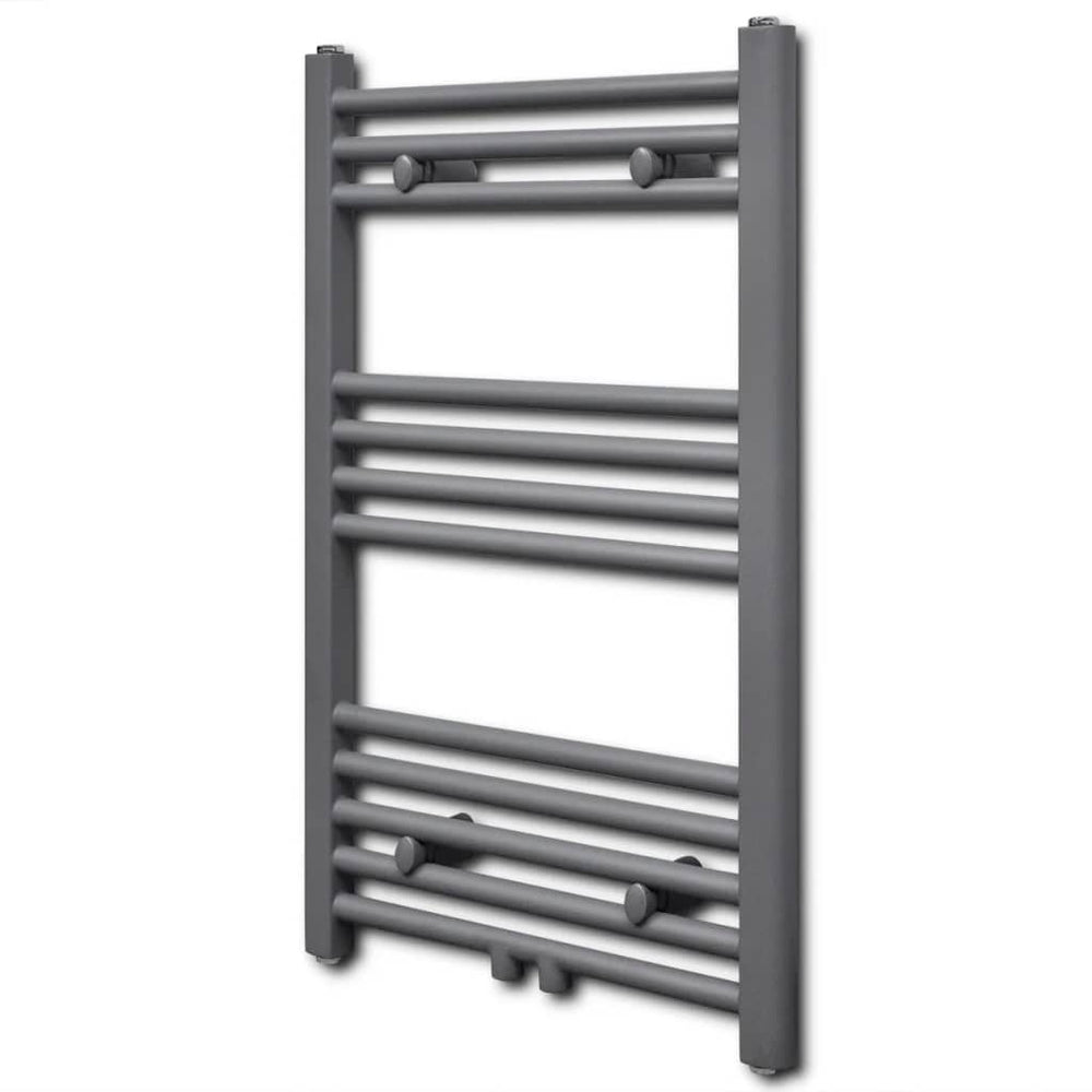 Towel Radiator Hot Water Straight Grey 500x764 mm
