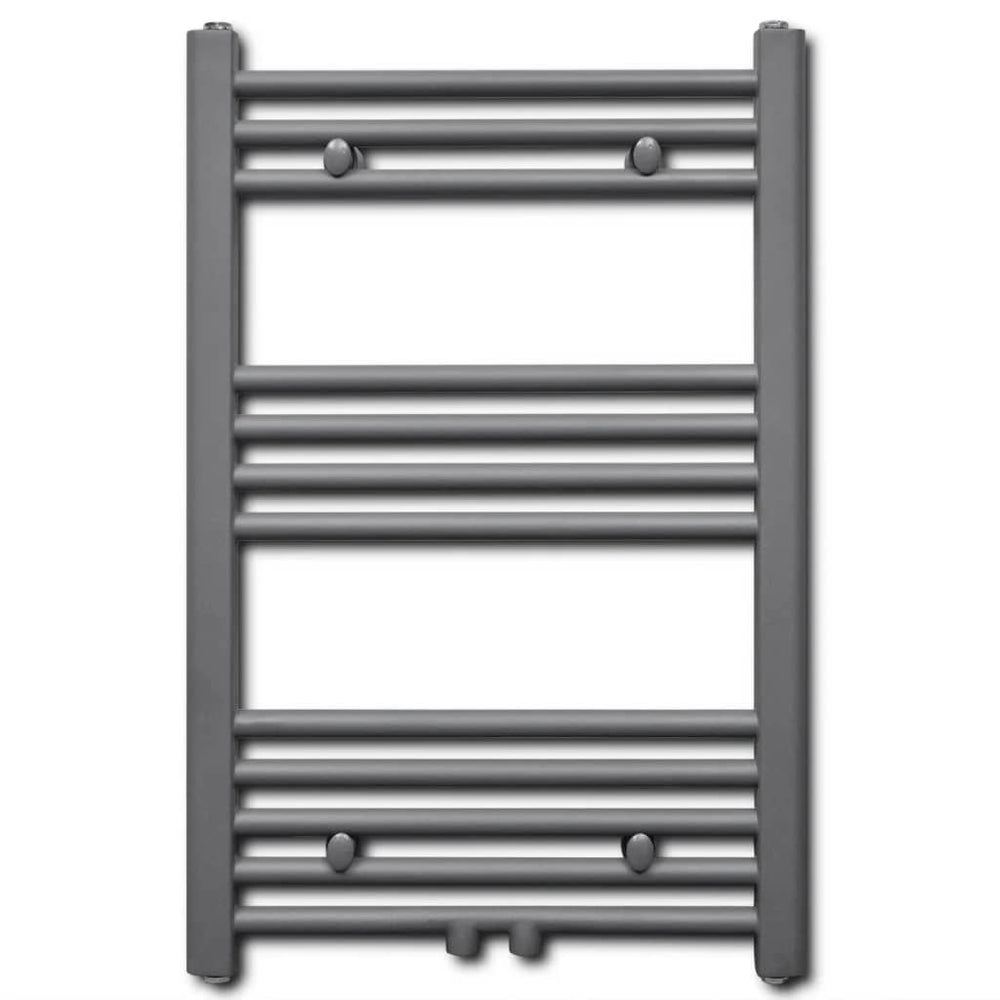 Towel Radiator Hot Water Straight Grey 500x764 mm