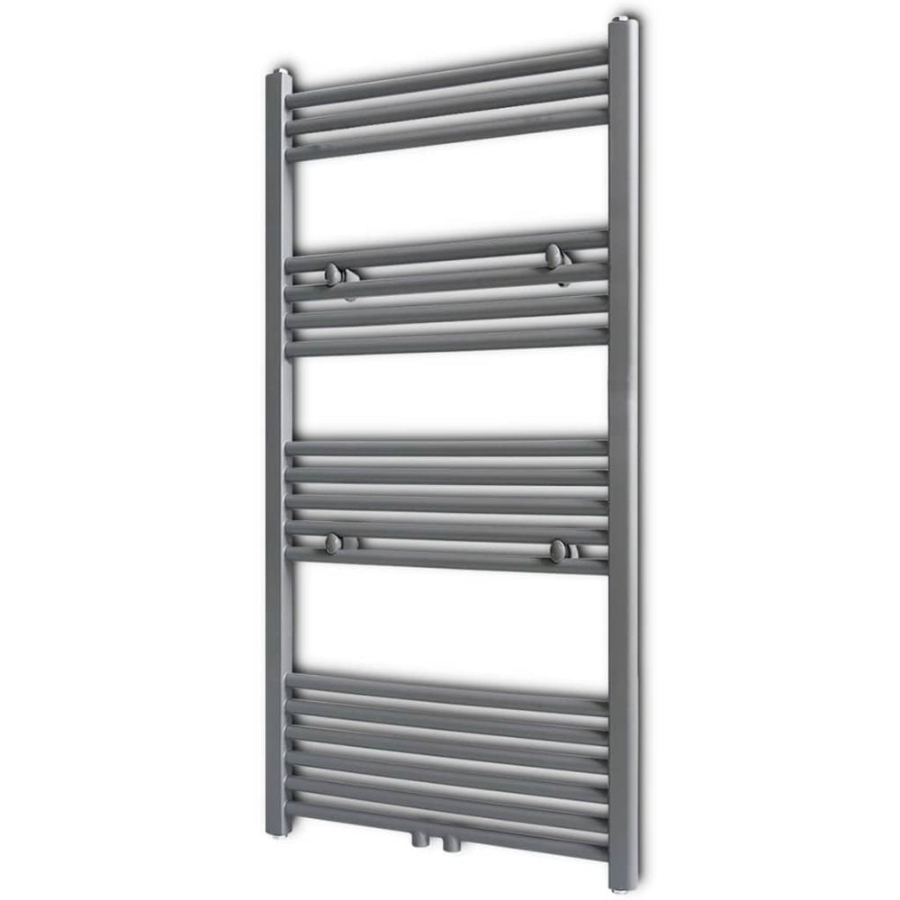 Towel Radiator Hydronic Straight Grey 600x1160 mm