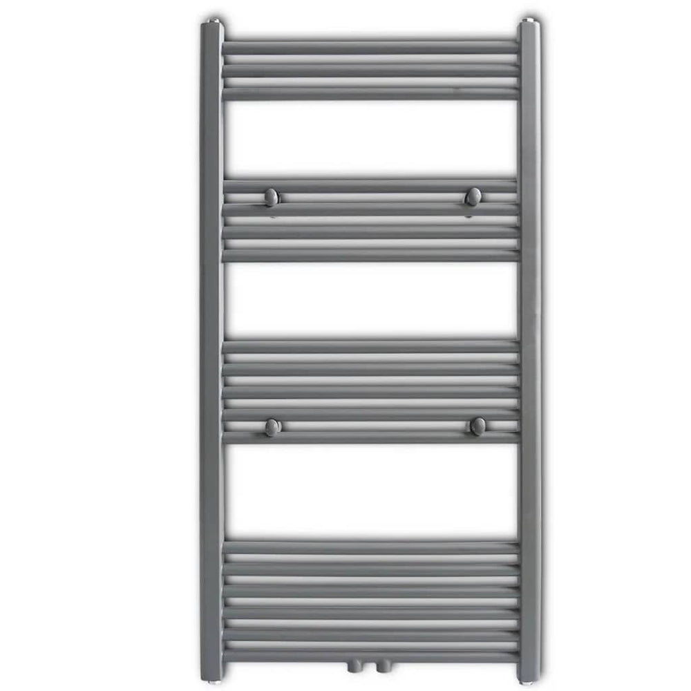 Towel Radiator Hydronic Straight Grey 600x1160 mm