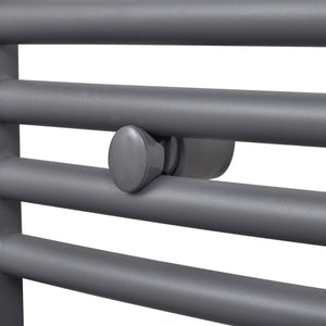 Towel Radiator Hot Water Curved Grey 480x480 mm