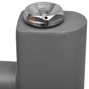 Towel Radiator Hot Water Curved Grey 480x480 mm