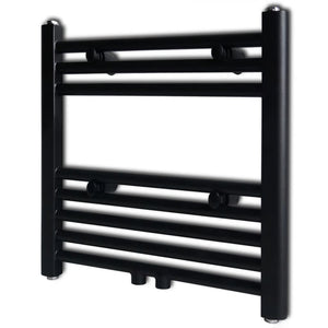 Towel Radiator Hot Water Straight Black 480x480 mm