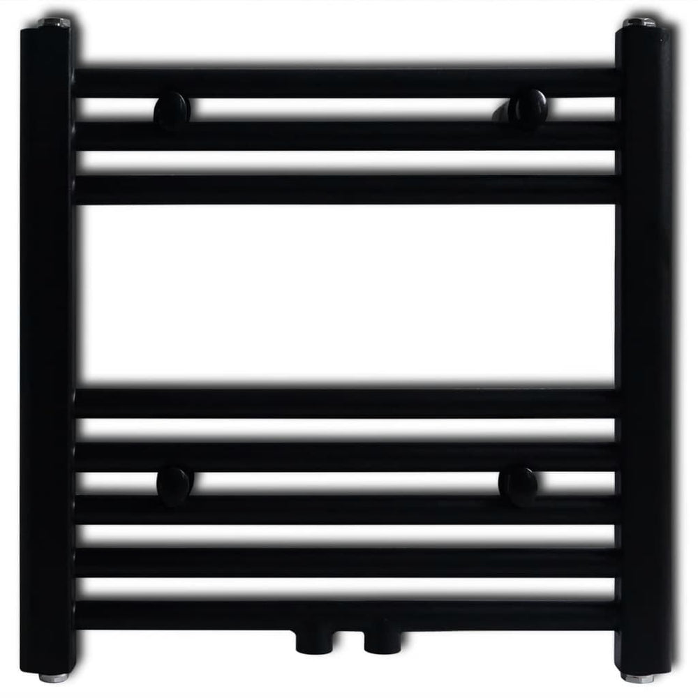 Towel Radiator Hot Water Straight Black 480x480 mm