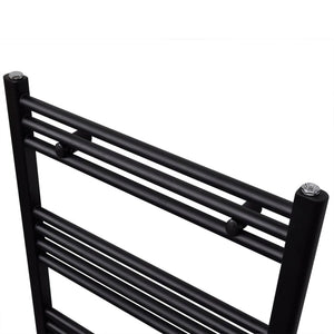 Towel Radiator Hot Water Straight Black 480x480 mm