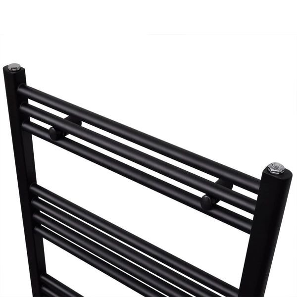 Towel Radiator Hot Water Straight Black 480x480 mm
