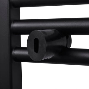 Towel Radiator Hot Water Straight Black 480x480 mm