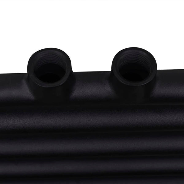 Towel Radiator Hot Water Straight Black 480x480 mm