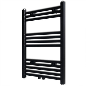 Towel Radiator Hot Water Straight Black 500x764 mm