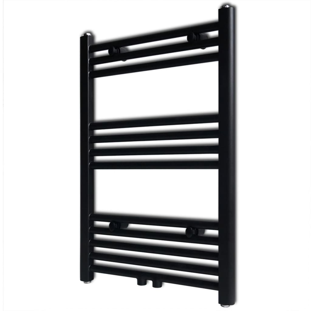 Towel Radiator Hot Water Straight Black 500x764 mm