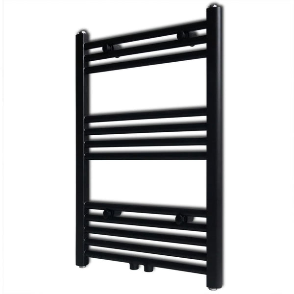 Towel Radiator Hot Water Straight Black 500x764 mm