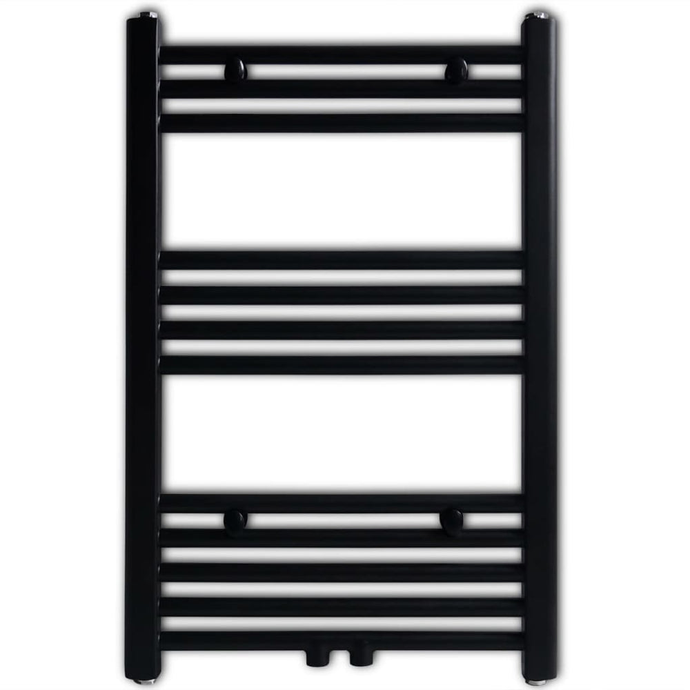 Towel Radiator Hot Water Straight Black 500x764 mm