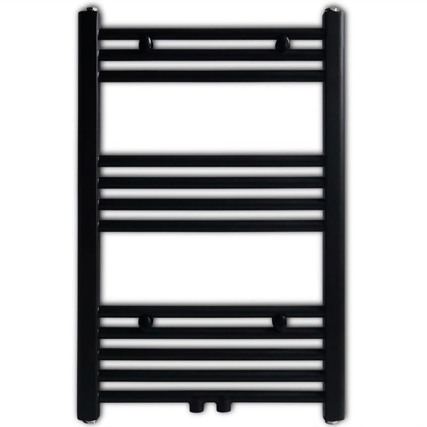 Towel Radiator Hot Water Straight Black 500x764 mm