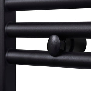 Towel Radiator Hot Water Straight Black 500x764 mm