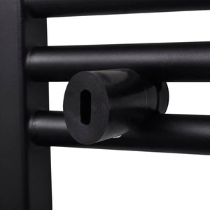 Towel Radiator Hot Water Straight Black 500x764 mm