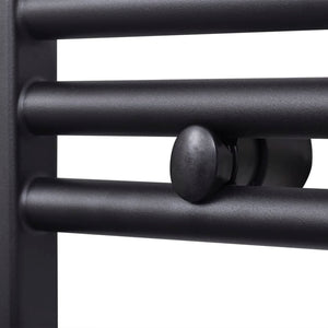 Towel Radiator Hot Water Straight Black 500x1160 mm