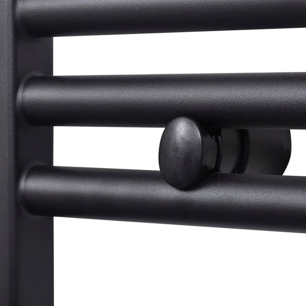 Towel Radiator Hot Water Straight Black 500x1160 mm