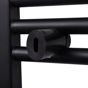 Towel Radiator Hot Water Straight Black 500x1160 mm
