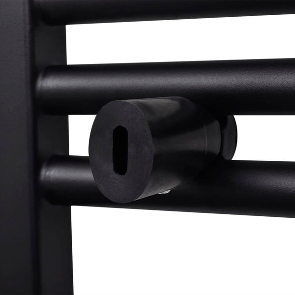 Towel Radiator Hot Water Straight Black 500x1160 mm