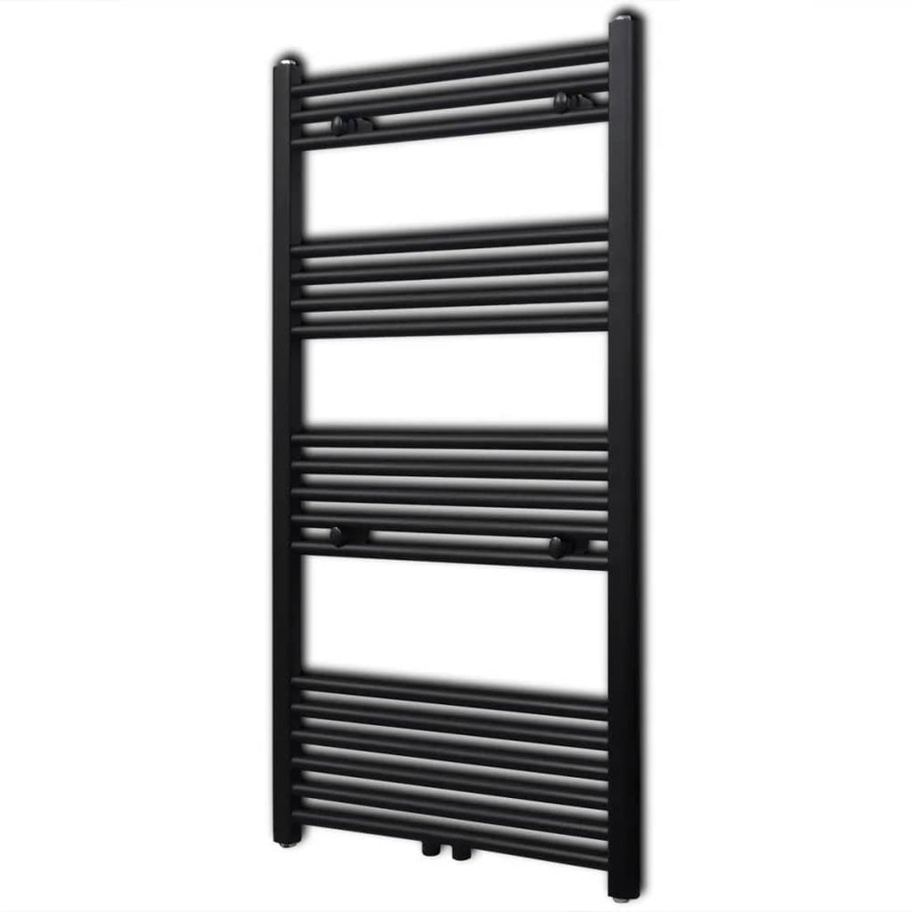 Towel Radiator Hot Water Straight Black 600x1160 mm