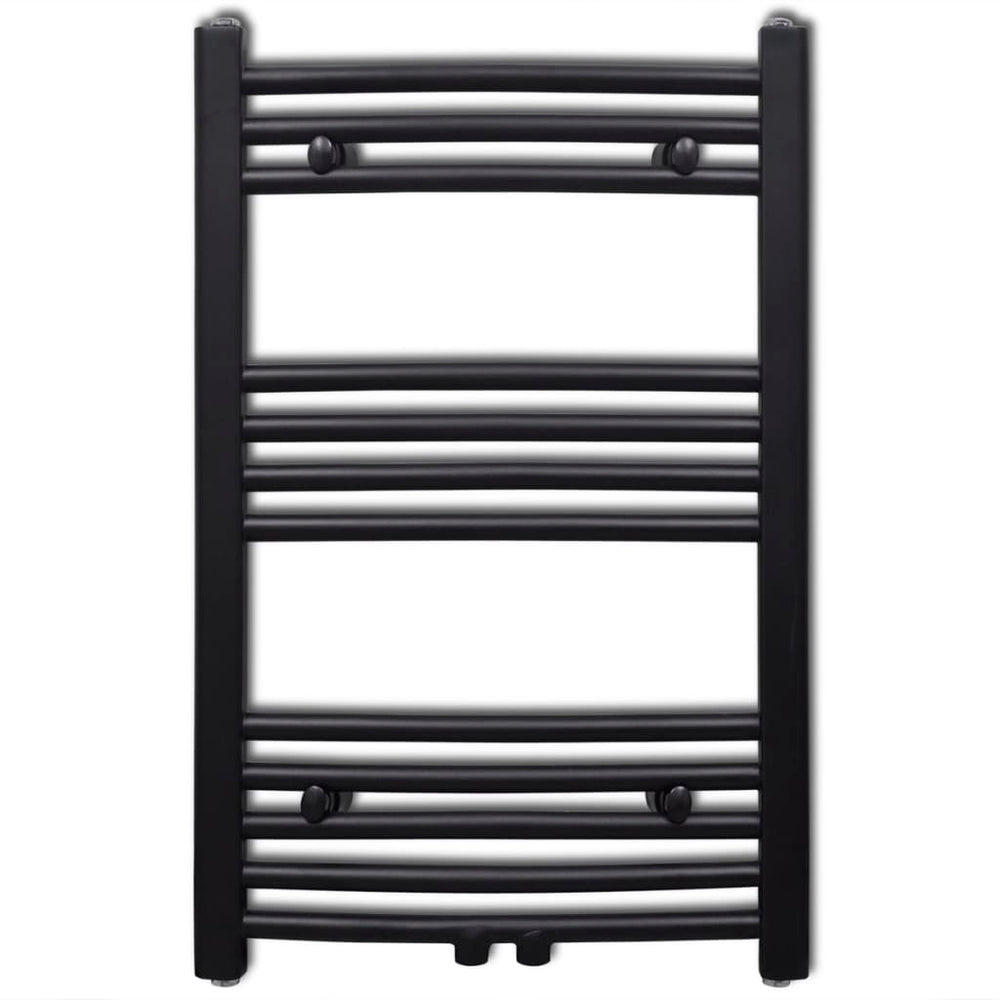 Towel Radiator Hot Water Curved Black 500x764 mm