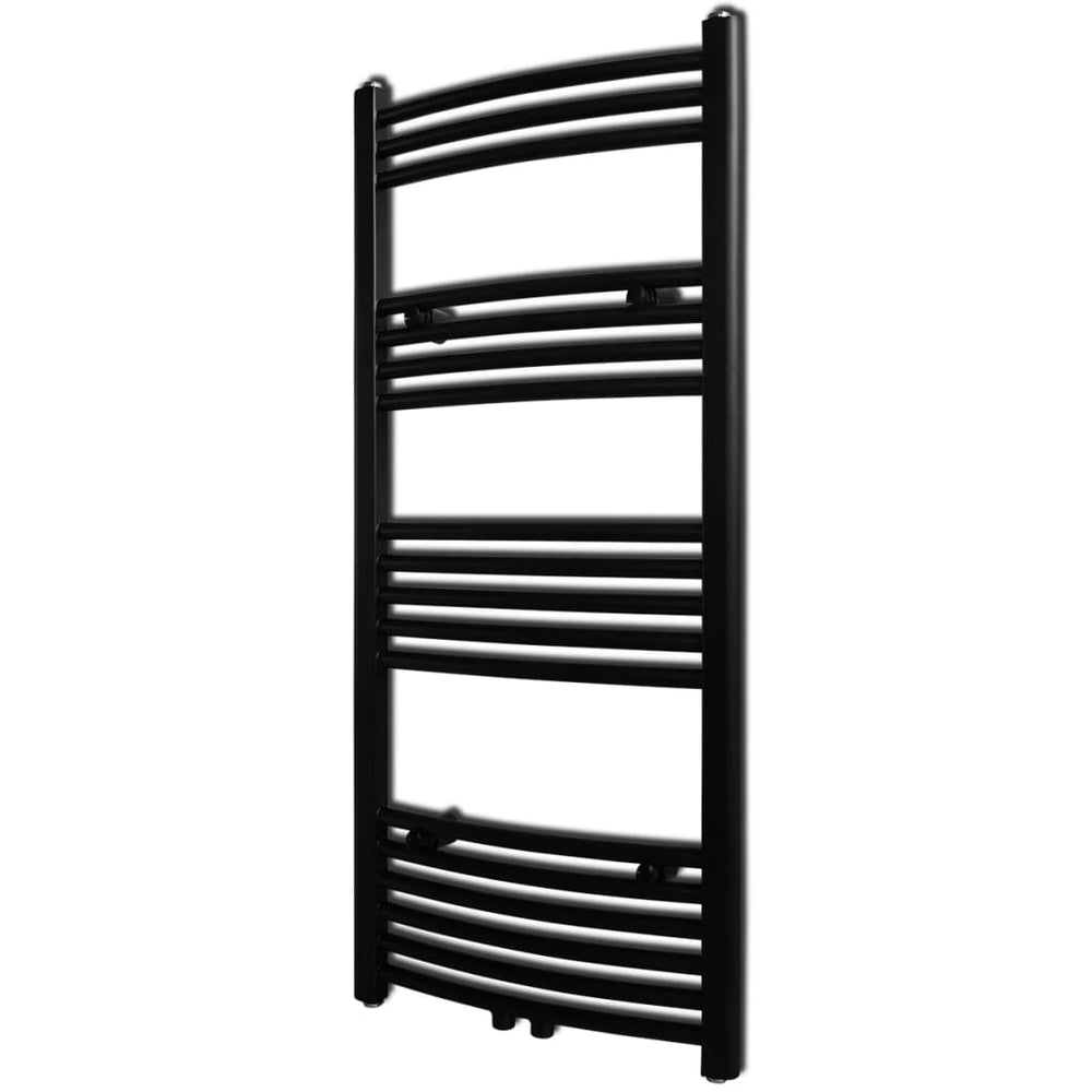 Towel Radiator Hot Water Curved Black 500x1160 mm
