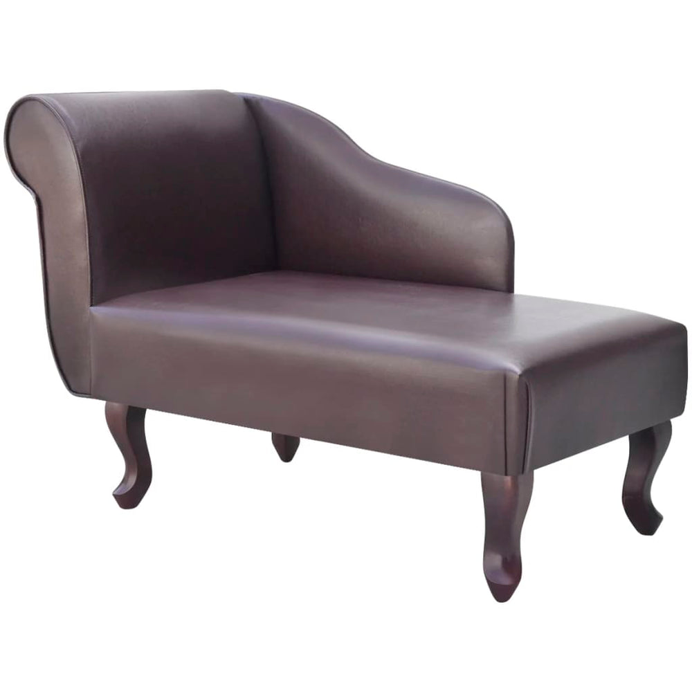 vidaXL Chaise Lounge Brown Faux Leather
