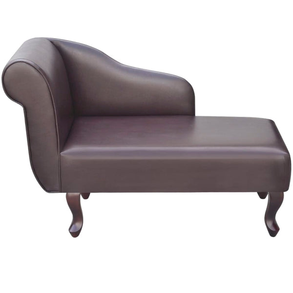 vidaXL Chaise Lounge Brown Faux Leather