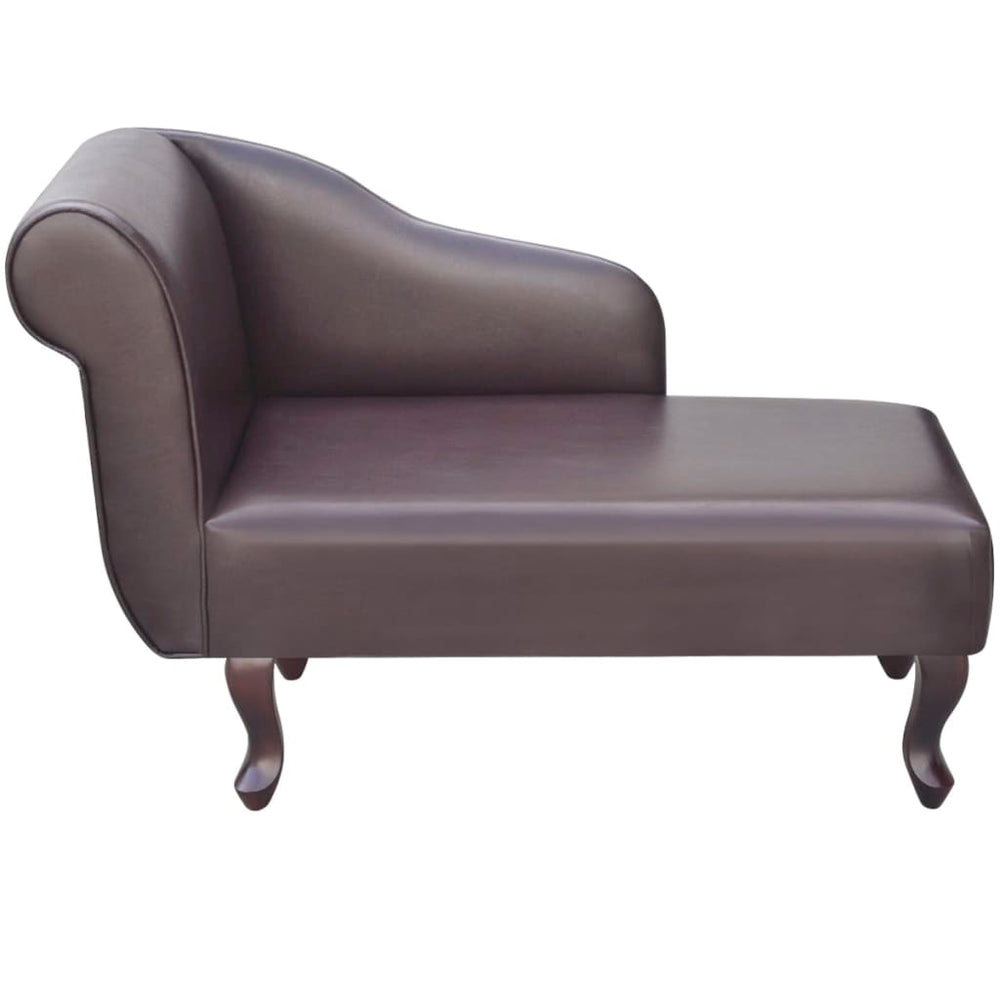 vidaXL Chaise Lounge Brown Faux Leather