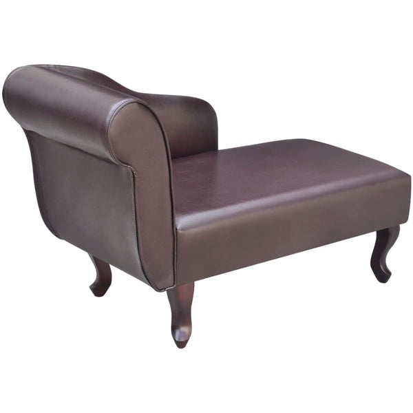 vidaXL Chaise Lounge Brown Faux Leather