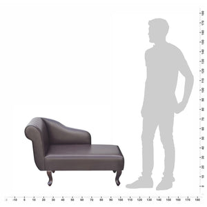 vidaXL Chaise Lounge Brown Faux Leather