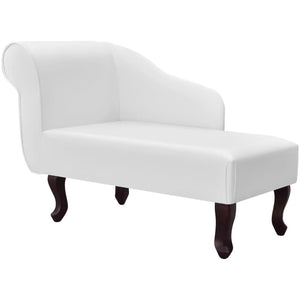 vidaXL Chaise Lounge White Faux Leather
