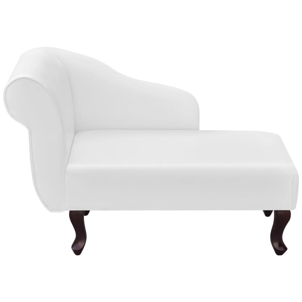 vidaXL Chaise Lounge White Faux Leather