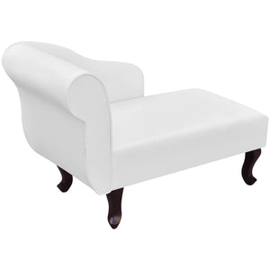 vidaXL Chaise Lounge White Faux Leather