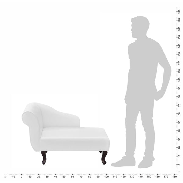 vidaXL Chaise Lounge White Faux Leather