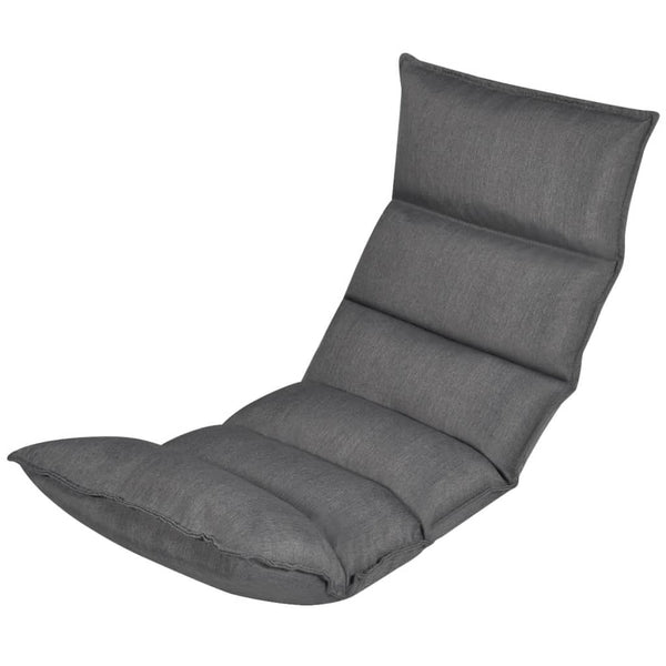 vidaXL Floor Chair Grey Fabric