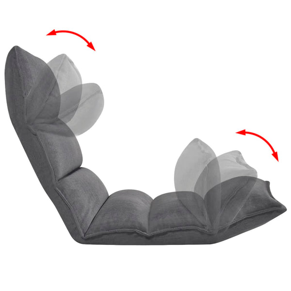 vidaXL Floor Chair Grey Fabric