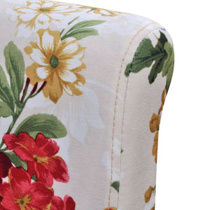 vidaXL Dining Chairs 2 pcs Fabric Multicolor