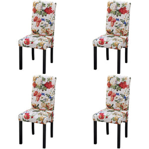 vidaXL Dining Chairs 4 pcs. Multicolored Fabric