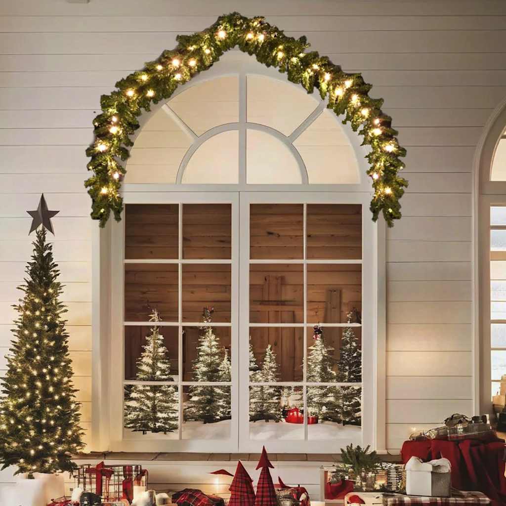 Christmas garland with LED lights 5 m