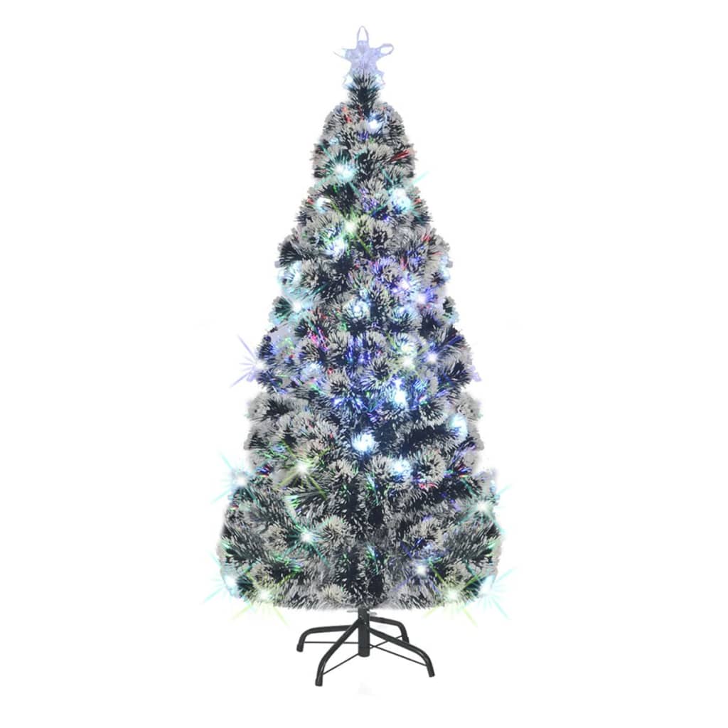 vidaXL Pre-Lit Christmas Tree with Stand and LED 180 cm Fibre Optic