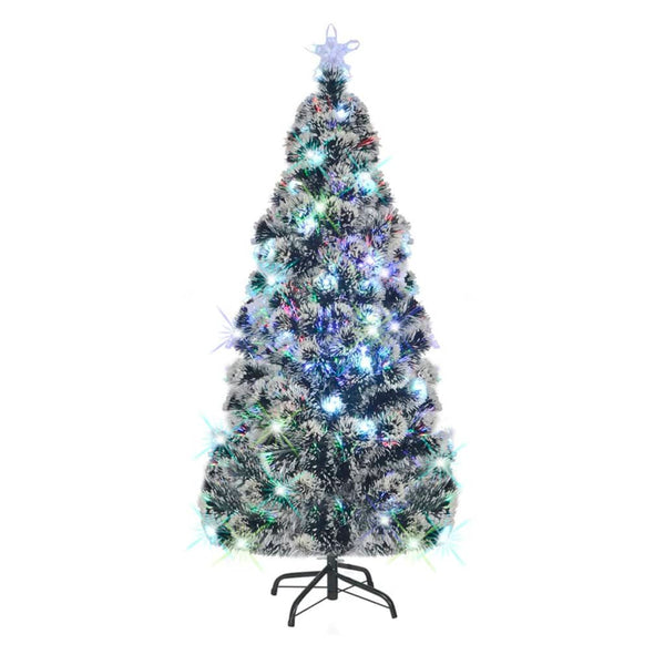 vidaXL Pre-Lit Christmas Tree with Stand and LED 180 cm Fibre Optic