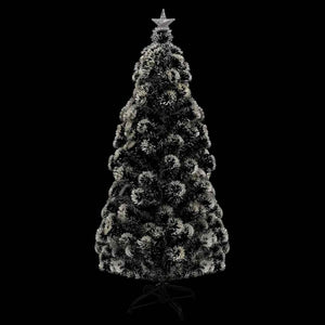 vidaXL Pre-Lit Christmas Tree with Stand and LED 210 cm Fiber Optic