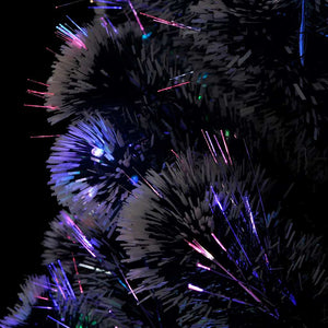 vidaXL Pre-Lit Christmas Tree with Stand and LED 210 cm Fiber Optic