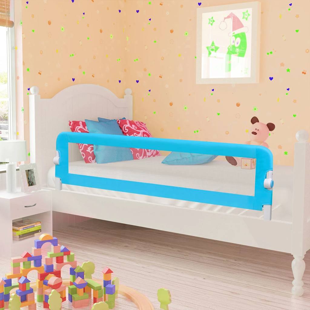 Toddler Safety Bed Rail 150x42 cm Blue