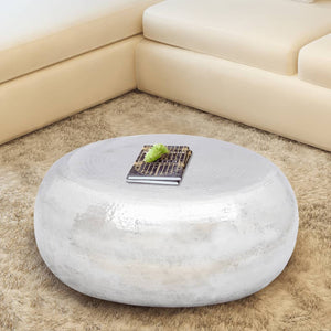 vidaXL Coffee Table in Hammered Aluminium Silver